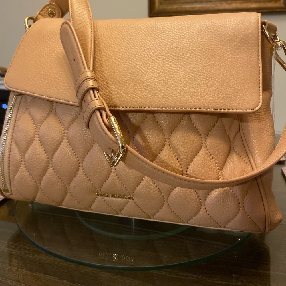 Vera Bradley Tan Quilted Shoulder Bag